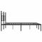 vidaXL - Bedframe - met - hoofdbord - metaal - zwart - 193x203 - cm