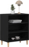vidaXL - Dressoir - Zwart - Eiken - 57x35x70 - cm - Kunststof - Hout