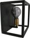 HSM Collection-Wandlamp Kubus-25x18x25-Zwart/Goud-Metaal