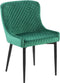 SOLANO - Eetkamerstoel - Groen - Fluweel