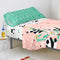 Verstelbaar onderlaken HappyFriday Moshi Moshi Panda Garden Multicolour 90 x 200 x 32 cm