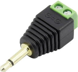 TRU COMPONENTS 1386611 Jackplug 3.5 mm Stekker, recht Aantal polen: 2 Mono Zwart 1 stuk(s)