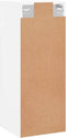 vidaXL - Wandkast - 34,5x34x90 - cm - bewerkt - hout - wit