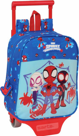 Marvel Peuterrugzak met trolley, Spidey - 27 x 22 x 10 cm - Polyester