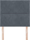 vidaXL - Hoofdbord - met - Diamantblokjes - Donkergrijs - 100 - cm - Velours