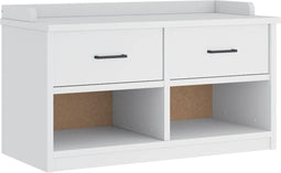 vidaXL - Gangbankje - SANDNES - wit - 87x40x50 - cm - massief - grenenhout