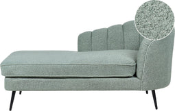 ALLIER - Chaise longue - Groen - Rechterzijde - Bouclé