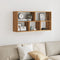 vidaXL - Wandschap - 100x25x50 - cm - bewerkt - hout - artisanaal - eikenkleurig