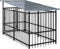 vidaXL - Hondenkennel - met - dak - 1,88 - m² - staal