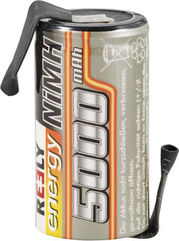 Reely Accucel NiMH Sub-C 1.2 V 5000 mAh Met soldeerlip