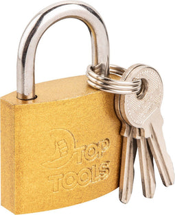 Top Tools 90U270 - Hangslot 30mm - Gietijzer met koperen coating - Blauw (set van 3)