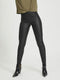 Object Objbelle MW Coated Leggings - Dames Legging met knipbare lengte - Zwart
