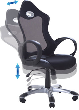 iCHAIR - Bureaustoel - Zwart - Polyester