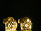 J-Line decoratielamp Konijn Bloemen - glas - wit - small - LED lichtjes - 2 stuks