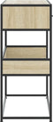vidaXL - Wandtafel - 90x35x80 - cm - bewerkt - hout - sonoma - eikenkleurig