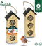 Baza Vogel- Buffet Chalet 3 Feeder FSC Hout Roodborstjes