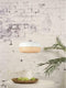 GOOD&MOJO Hanglamp Mekong - Wit/Bamboe - Plat - Ø40cm - Scandinavisch,Bohemian - Hanglampen Eetkamer, Slaapkamer, Woonkamer