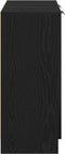 vidaXL - Zwart - Eiken - Dressoir - 60x30x70 - cm - Gemaakt - van - Bewerkt - Hout
