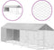 vidaXL - Hondenkennel - met - dak - 2x10x2,5 - m - gegalvaniseerd - staal - zilver