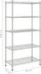 vidaXL Opbergrek 5-laags 250 kg 90x35x180 cm chroomkleurig