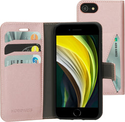 Mobiparts Classic Wallet Case - Flip Cover - Ruimte voor pasjes - Roze (iPhone 8, iPhone 7, iPhone SE (2020) iPhone SE (2022))