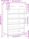 vidaXL - Schoenenkast - 60x35x105 - cm - bewerkt - hout - zwart