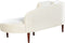 CHAUMONT - Chaise longue - Crème - Linkerzijde - Fluweel