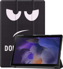 iMoshion Tablet Hoes Geschikt voor Samsung Galaxy Tab A8 (2021/2022) - iMoshion Design Trifold Bookcase - Zwart /Don't touch