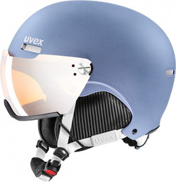 Uvex HLMT 500 Visor - Skihelm met vizier - IAS 3D fit systeem - Blauw - Maat 52-55 cm