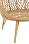 J-Line Loungestoel+Kussens Eva Metaal/Riet Beige