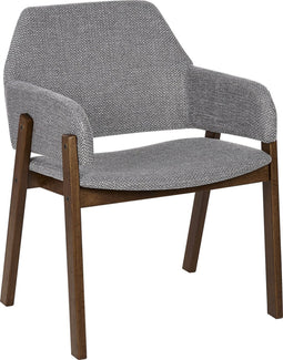 ALBION - Eetkamerstoel set van 2 - Grijs - Polyester