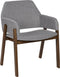 ALBION - Eetkamerstoel set van 2 - Grijs - Polyester