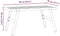 vidaXL - Tuintafeltje - 90x45x35 - cm - gepoedercoat - staal - zwart