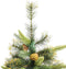 vidaXL - Kunstkerstboom - met - scharnieren - en - dennenappels - 210 - cm