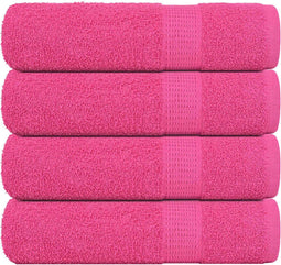 vidaXL - Badhanddoeken - 4 - st - 100x150 - cm - 360 - g/m² - 100% - katoen - roze