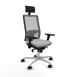 Bureaustoel met hoofdsteun Piqueras y Crespo 3D086N1 Lichtgrijs