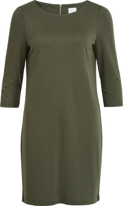 VILA VITINNY NEW DRESS - Damesjurk met ronde hals en 3/4 mouwen - XS