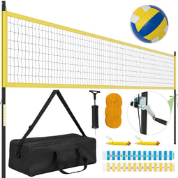 Coast - Volleybalnet - Hoogte verstelbaar - Blauw en Geel