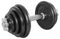 Tunturi Dumbbellset - Gietijzer 20kg - Halterset met schroefsluiting - Zwart