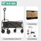 Avalo Bolderkar Opvouwbaar - Tot 110KG draagvermogen - 120L - 91x51x103 CM - 360º Wielen - Bolderwagen - Zwart