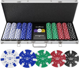 Windsor Pokerset - 500 Chips - Blinds - Kaarten - Pokerchips - Poker Fiches