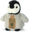 Aurora Eco Nation pluche knuffeldier Pinguin kuiken - grijs - 13 cm - Artic thema speelgoed dieren