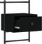 vidaXL - Nachtkastjes - 2 - st - wandgemonteerd - 35x30x51 - cm - bewerkt - hout - zwart