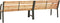 vidaXL - Tuinbank - dubbel - 241 - cm - Chinees - vurenhout
