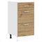 vidaXL - Onderkast - 40x46x81,5 - cm - bewerkt - hout - artisanaal - eikenkleur