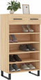 vidaXL - Schoenenkast - 60x35x105 - cm - bewerkt - hout - sonoma - eikenkleurig