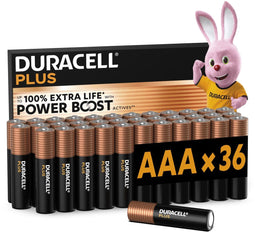 Duracell Plus AAA - alkaline batterijen - 1,5V LR03 - 36 stuks