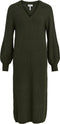 OBJECT - OBJMALENA L/S KNIT DRESS NOOS - Maat M - Ribstof - Met stretch