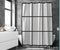 Loti Living Douchegordijn - Waterdicht - Anti Schimmel - Mat Transparant Zwart 180x200 cm