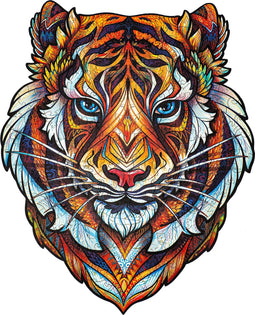 UNIDRAGON Houten Puzzel Voor Volwassenen Dier - Mooie Tijger - 181 stukjes - Medium 25x32 cm